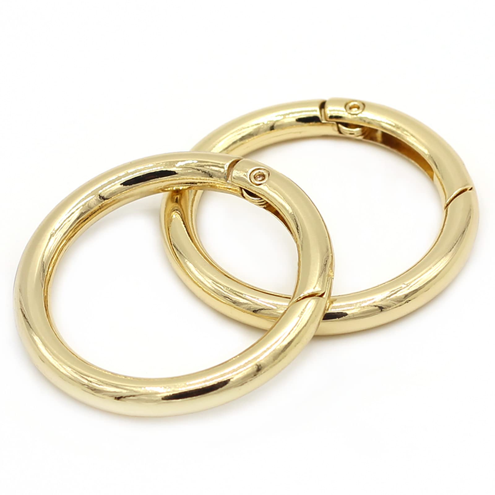 Flying Horse66 Round Carabiner, Round Spring Snap Clip Hook Spring O Rings for Keychain Bags Purses (42mm)