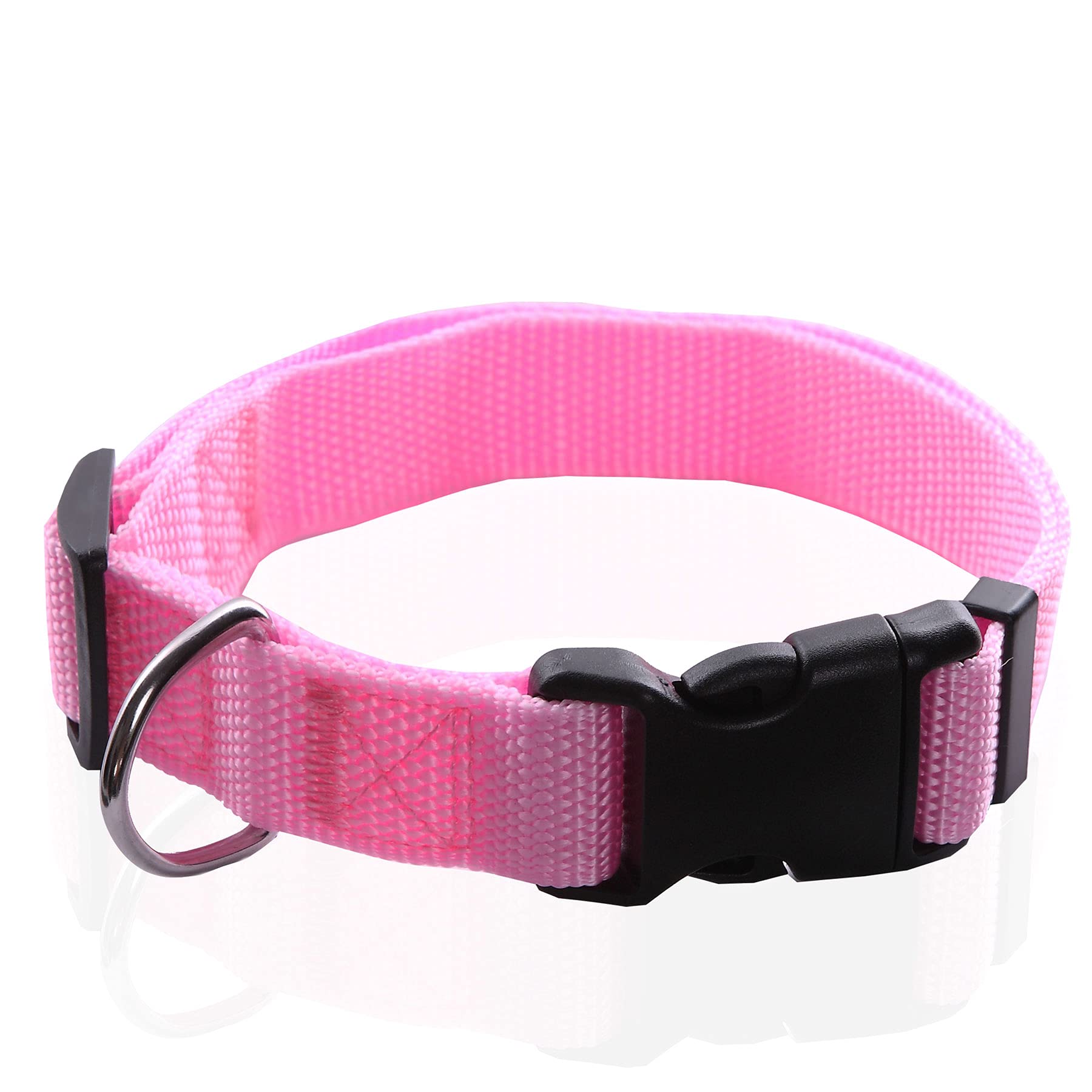 Photo 1 of Adjustable Nylon Dog Collar, pet Collar 1 Inch 3/4 Inch 5/8 Inch Wide, for Large Medium Small Dogs (S(5/8" x 11-16"), Pink)