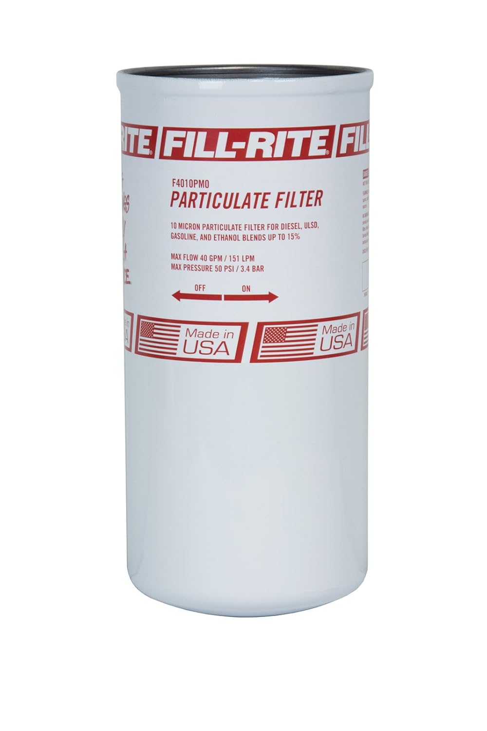 Fill-Rite F4010PM0 1" 40 GPM (151 LPM) 10 Micron Particulate Spin-On Fuel Filter