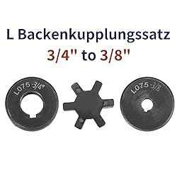 uxcell 3/4" to 3/8" L075 Flexible 3-Piece L-Jaw