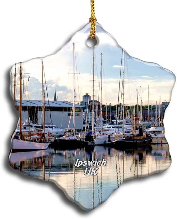 Amazon.com Umsufa UK England Ipswich Waterfront Christmas Ceramic