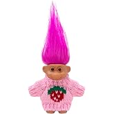 Yintlilocn 3.1" Retro Vintage Lucky Troll Dolls Action Figures | Assorted Hair Colors Chromatic Adorable for Collections, School Project, Arts and Crafts, Party Favors