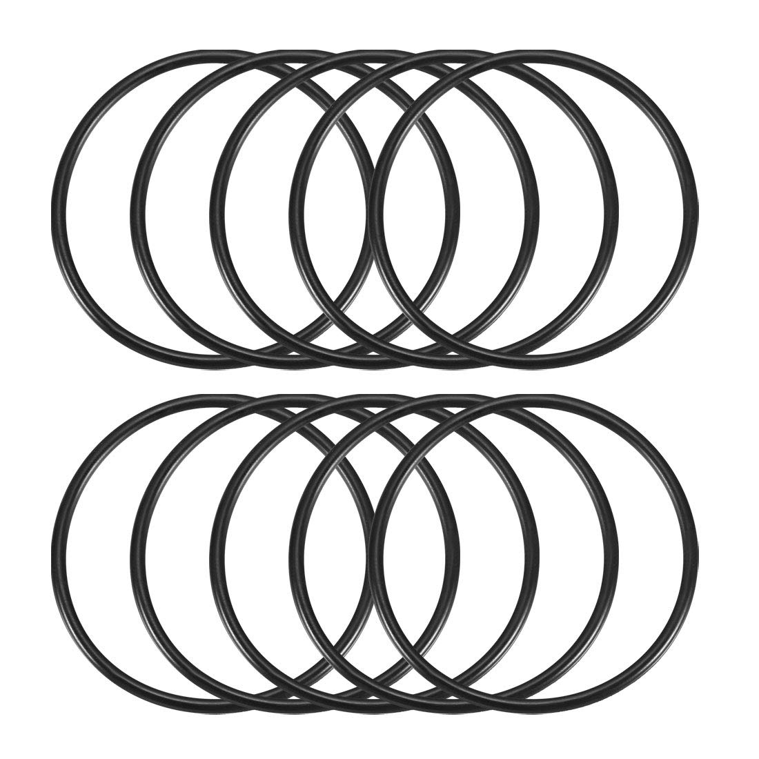 Sourcingmap Nitrile Rubber O-Rings 47mm OD 42mm ID 2.5mm Width, Metric Sealing Gasket, Pack of 10