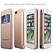 Nouske Swipe Case for iPhone 7 Plus iPhone 8 Plus with Stand/Window View/Magnetic Closing/TPU Bumper/Flip Full Cover Rose Gold