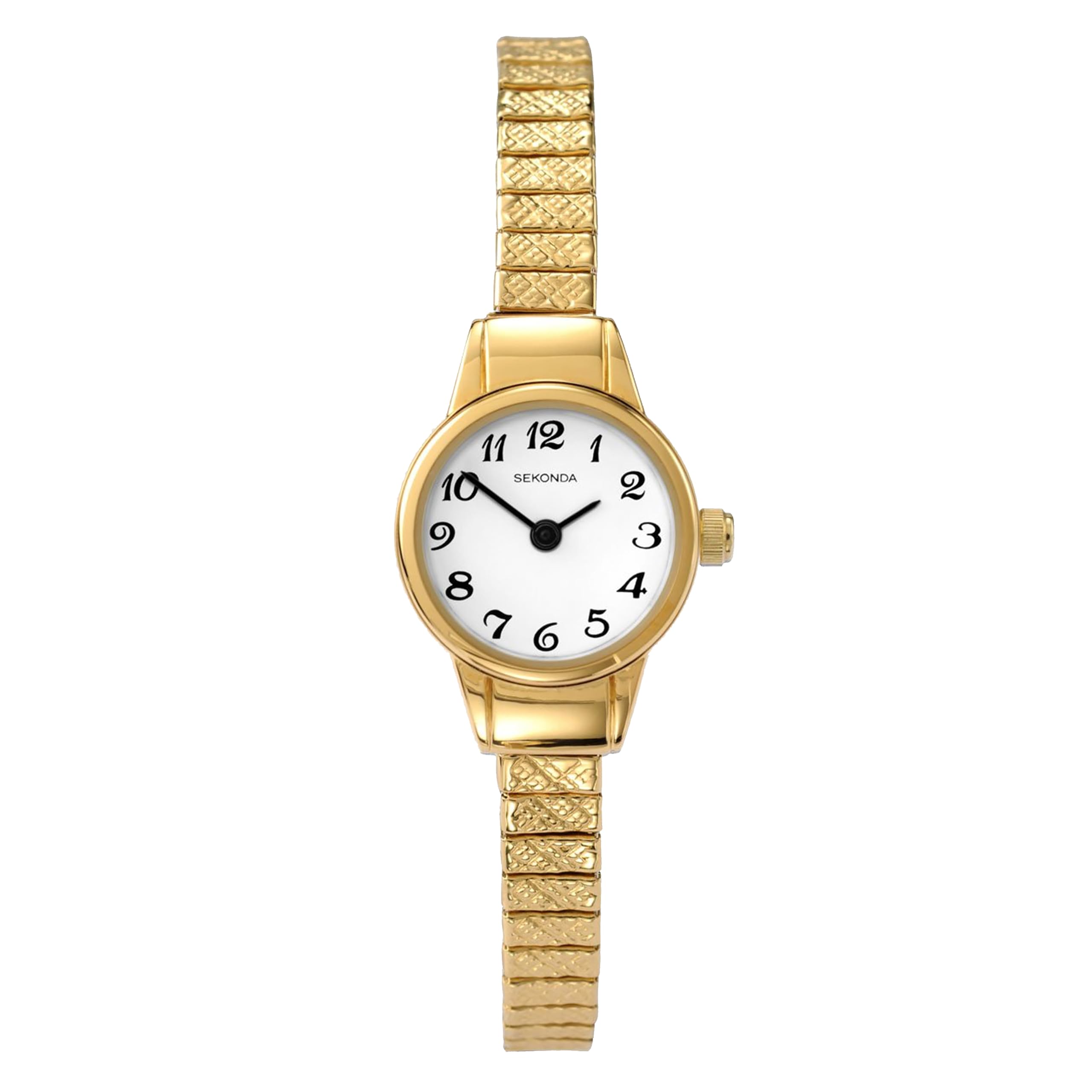 Sekonda Women's Quartz Watch with White Dial Analogue Display and Gold Stainless Steel Bracelet 4474.27