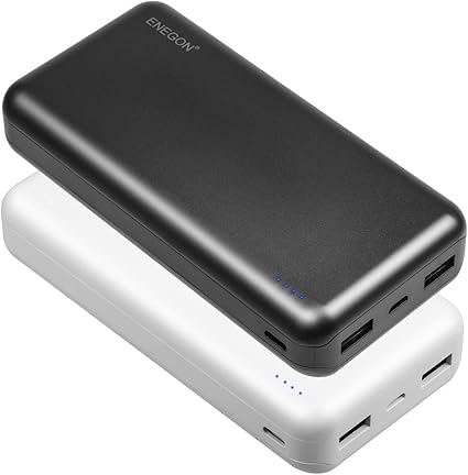 Amazon Com Enegon 2 Pack Portable Power Bank 20000mah The Phone Charger Battery With Usb C Input And Dual Usb Output For Iphone Ipad Galaxy S9 Tablets And More Home Audio Theater
