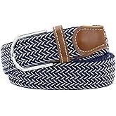 Huyfhksd Mixed Color Woven Stretch Braided Belts for Men and Women Fashion Elastic Belts