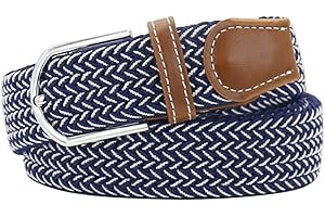 Huyfhksd Mixed Color Woven Stretch Braided Belts for Men and Women Fashion Elastic Belts