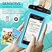 Waterproof Phone Pouch,FITFORT IPX8 Universal Floating Waterproof Case Fingerprints Available TPU Clear Dry Bag Compatible iPhone X 8 7 6 Plus Galaxy Google Pixel HTC LG Sony (2-Pack)-Black&Crystal