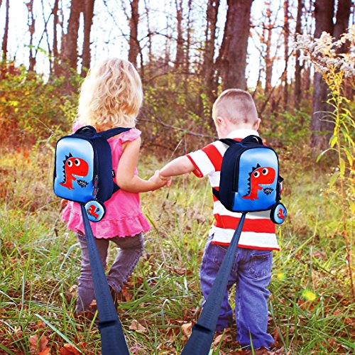JiePai Dinosaur Toddler Kids Backpack with Harness Leash for Boys Girls Age 1-3