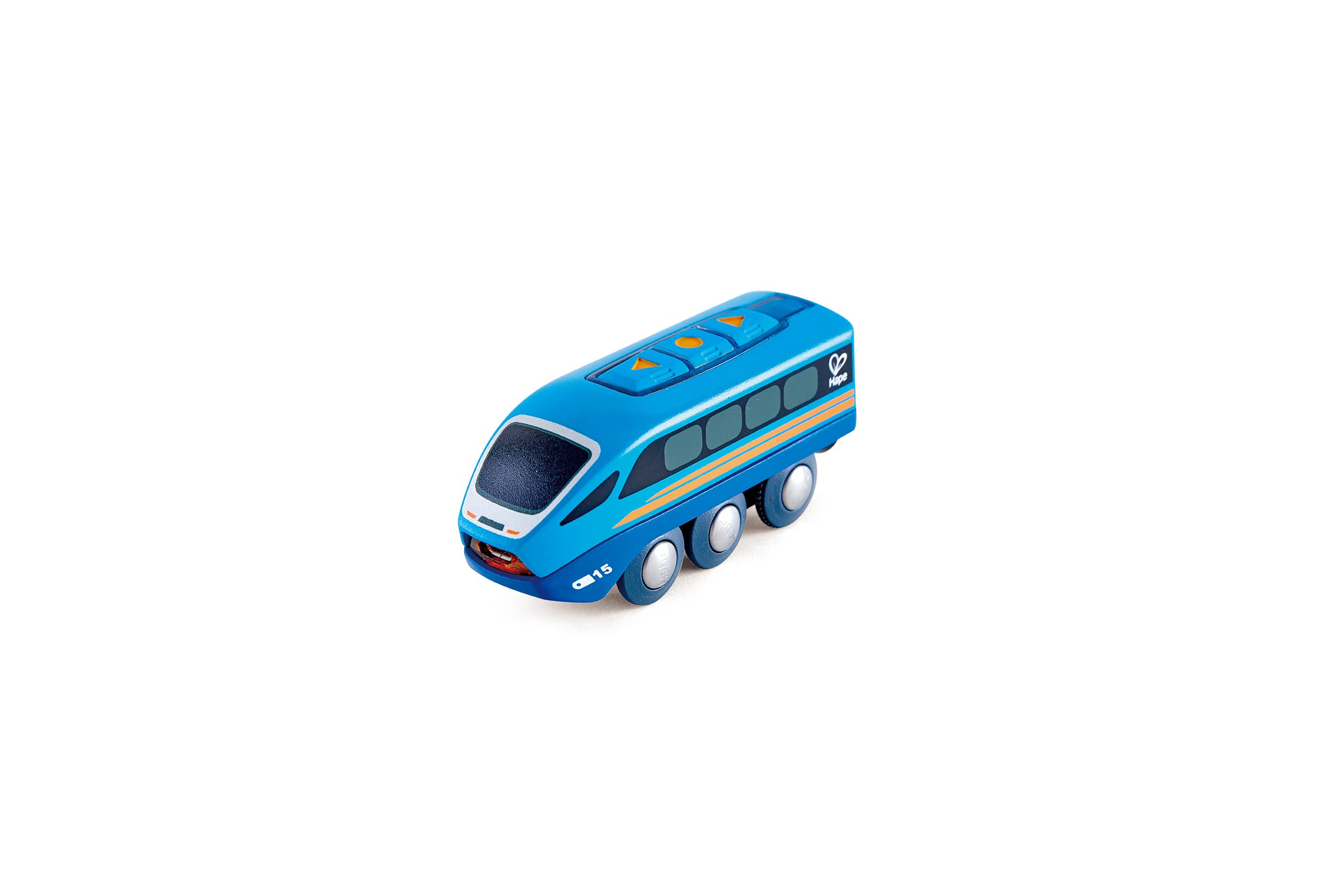 Hape Remote Controlled Railway (Free App Download) - Wooden Train Track Accessories, Multicolor