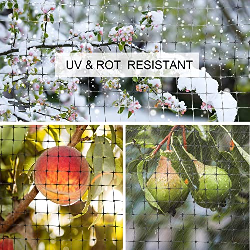 PatioGem Bird Netting, 7 x 65FT PP Made Durable Garden Netting, Weather