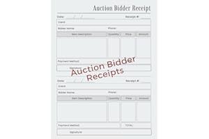 Auction Bidder Receipts: 200 Auction Receipts for Successful Bidders