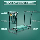 Crystals Heavy Duty Portable Garden Kneeler Stool with Tool Bag view 6