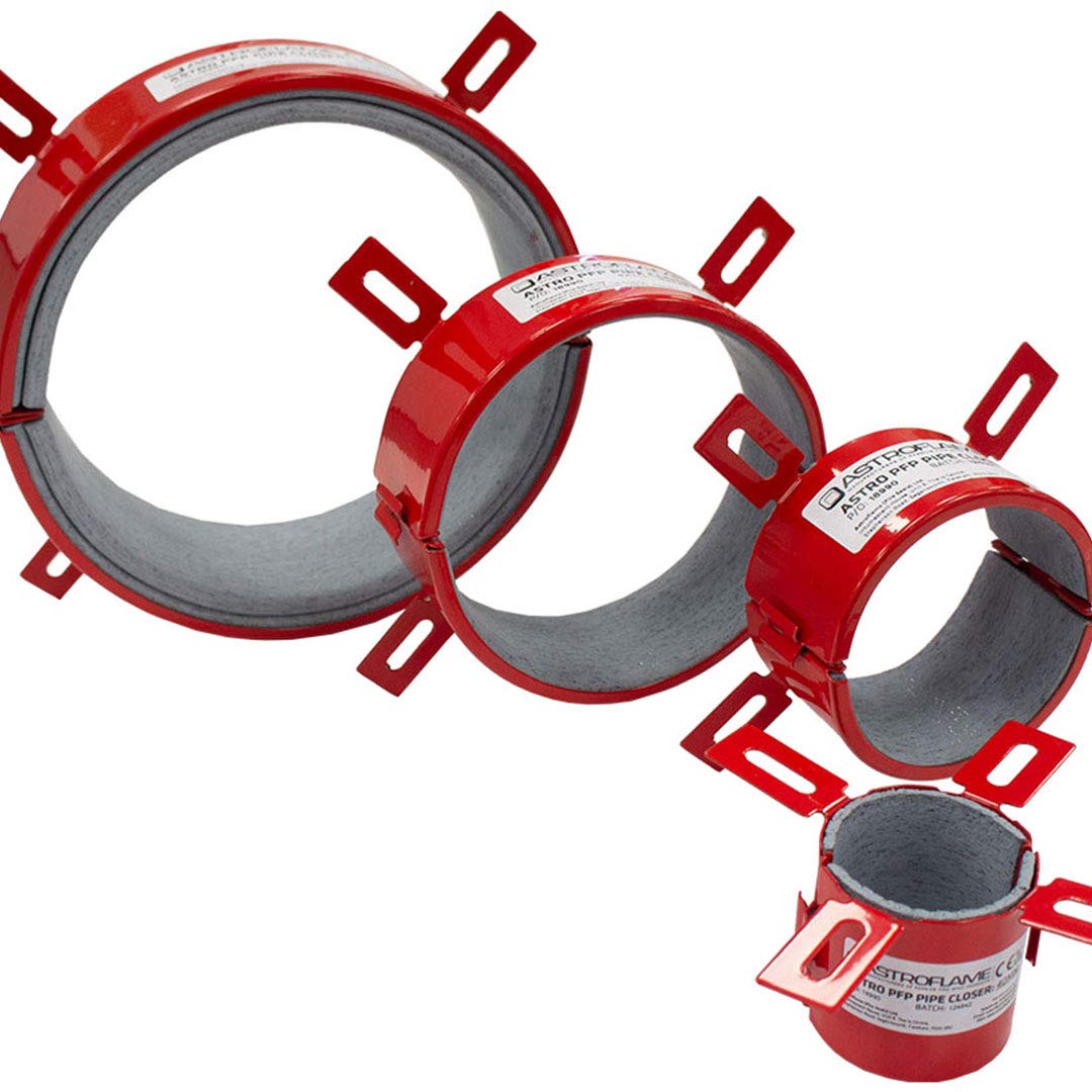 Astroflame Astro PFP 40mm (Depth 50mm) Up To 240 minute Fire Resistant CE Marked Intumescent Pipe Collar - Closer