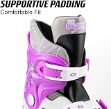 Osprey Kids Quad Skates Adjustable Sizing Purple 4 Wheel Safety Straps view 4