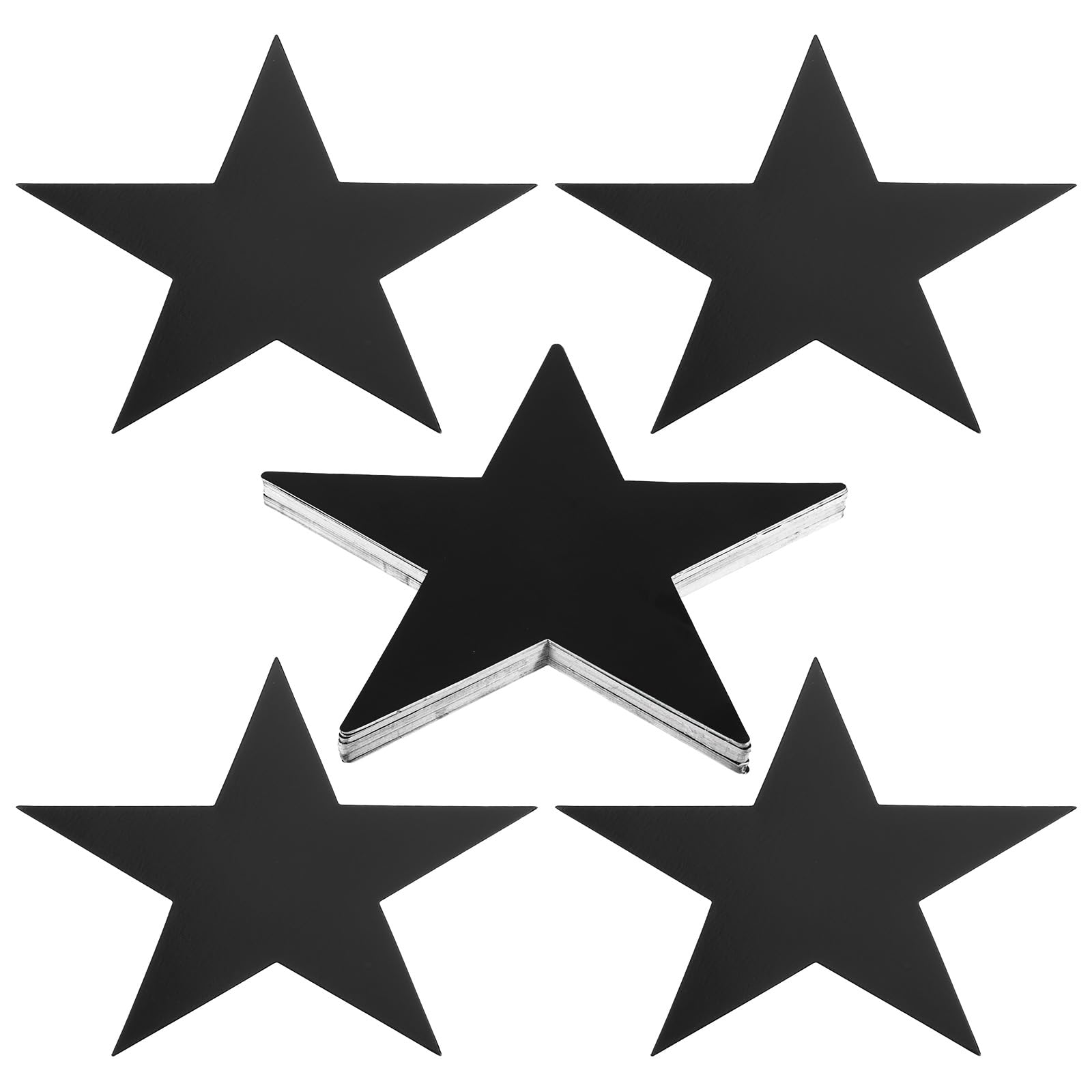 PATIKIL 11" Star Cutouts, 48 Pack Star Cutout Double Printed Paper Stars for Classroom Decoration DIY Craft Project Bulletin Board Wall Poster, Black