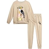 Volcom Girls Sweatsuit Set - 2 Piece French Terry Pullover Crewneck Sweatshirt and Jogger Sweatpants Set for Girls (7-12)