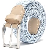 Fabio Valenti Men's Stretch Belt,Woven Braided Web Belt 1 3/8 for Golf Casual Pants Shirts Jeans