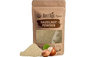 Berrilys Organic Hazelnut Powder, 1 LB, Baking and Topping Ingredient, No Additives, No Preservaties, No Added Sugar