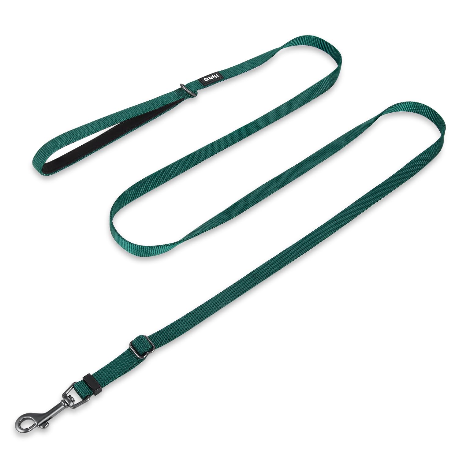 Hyhug Pets Upgraded Adjustable Length Lead with Sturdy Nylon and Super Soft Neoprene lined Handle for Pup Dogs. (Small, Olive Green)