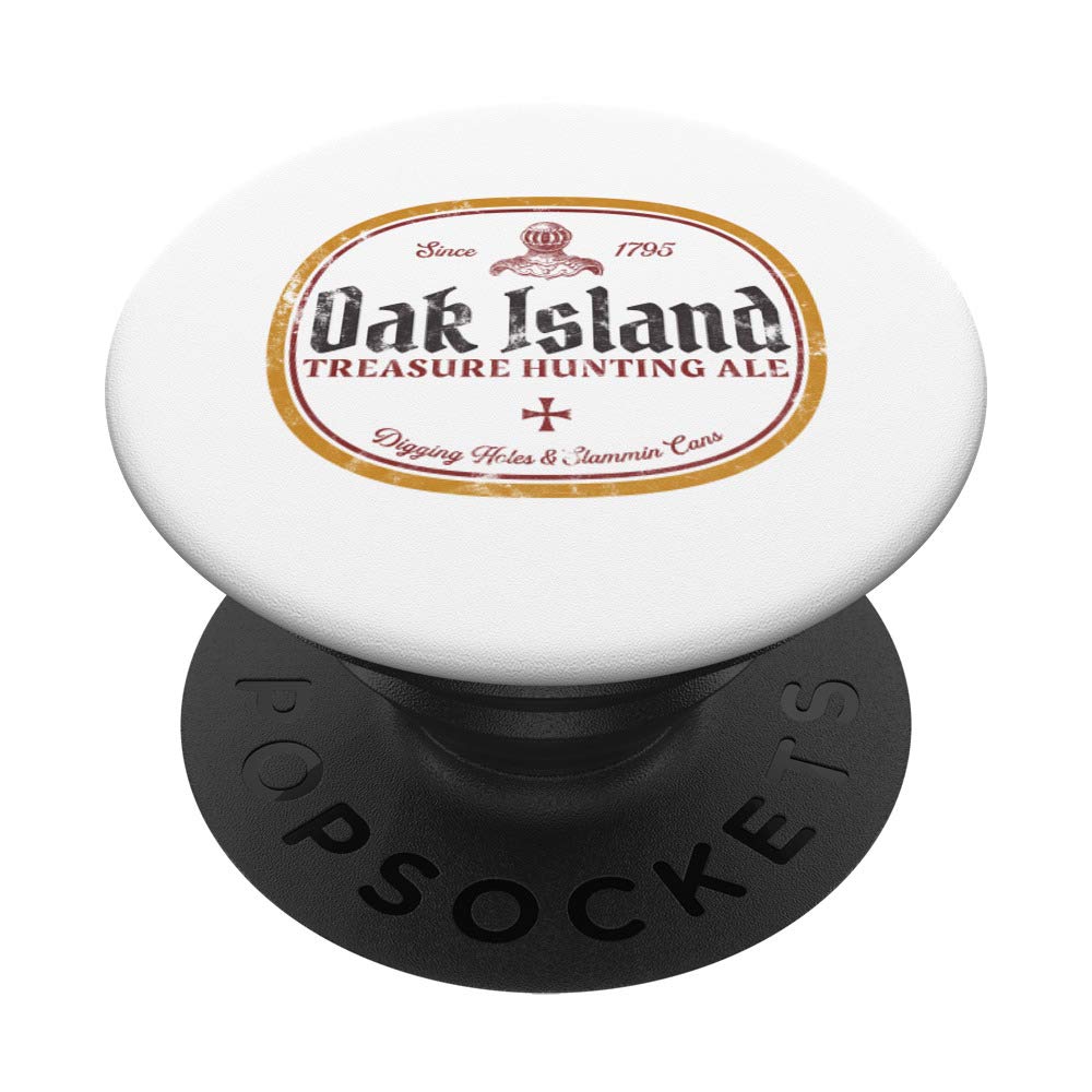 Oak Island Treasure Hunting Ale Funny Templar Knight Gift PopSockets PopGrip: Swappable Grip for Phones & Tablets