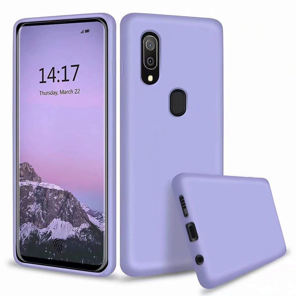 NiaCoCo Compatible with Samsung Galaxy A20/A30 Case Ultra Thin Anti-Shock PC Silicone Scratch Case for Samsung Galaxy A20/A30 Phone Shell - Blue Purple