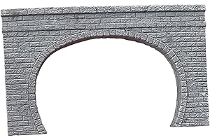 Menolana N Scale Railroad Tunnel Portals Model,Train Structure Accessory,Simulation Miniature Scene for Kids Adults Birthday 
