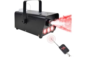 ALLADINBOX Halloween Fog Machine with Lights - 3 Stage LED Lights with 12 Colors & Strobe Effect for Party Wedding Holiday Christmas - 500W Upgraded Wireless Remote Potable Smoke Machine