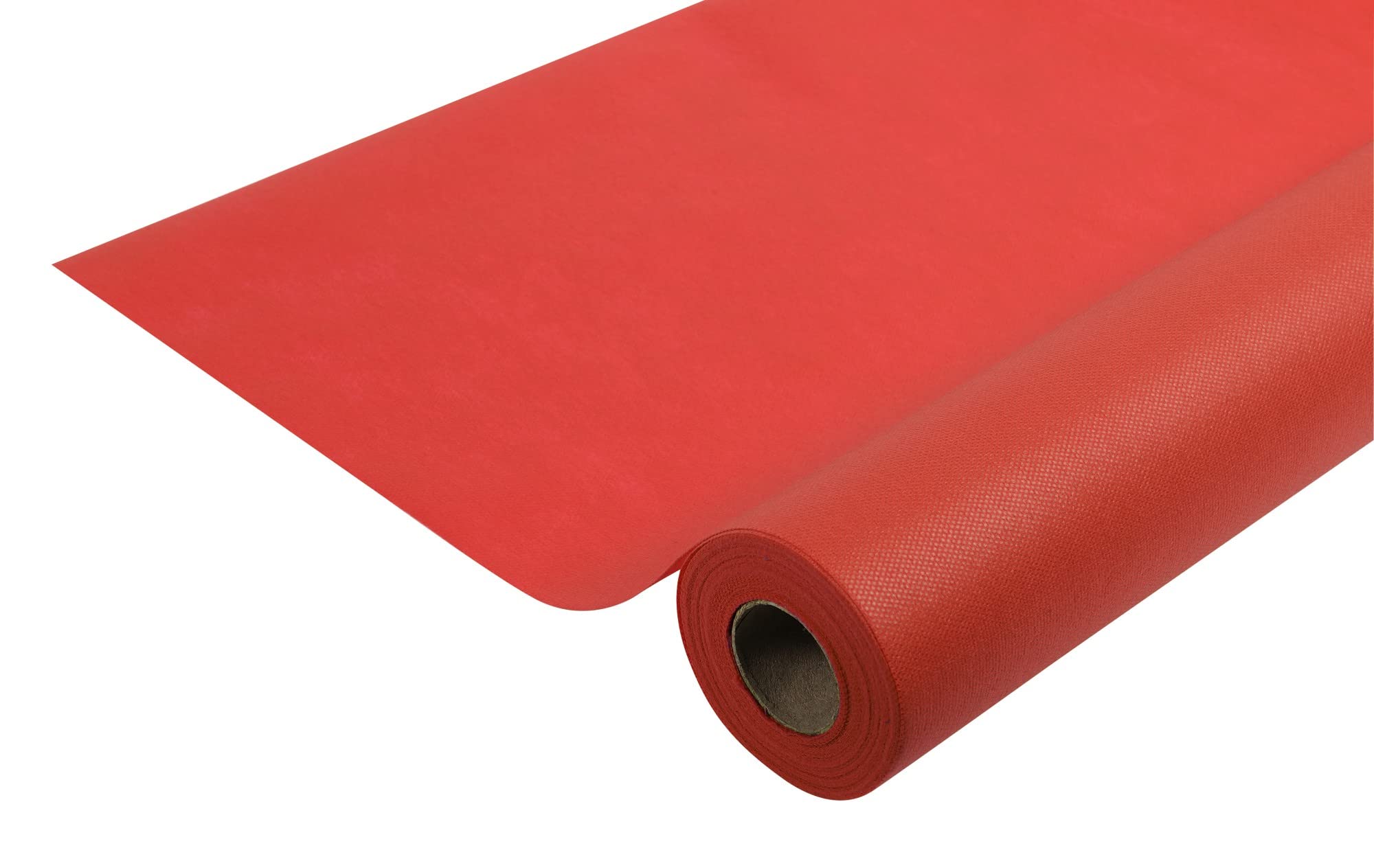 Disposable spun bound non-woven tablecloth - Roll 20 M long X 1.20 M wide - Tear-proof, water-repellent and wipe able material - red — image 1