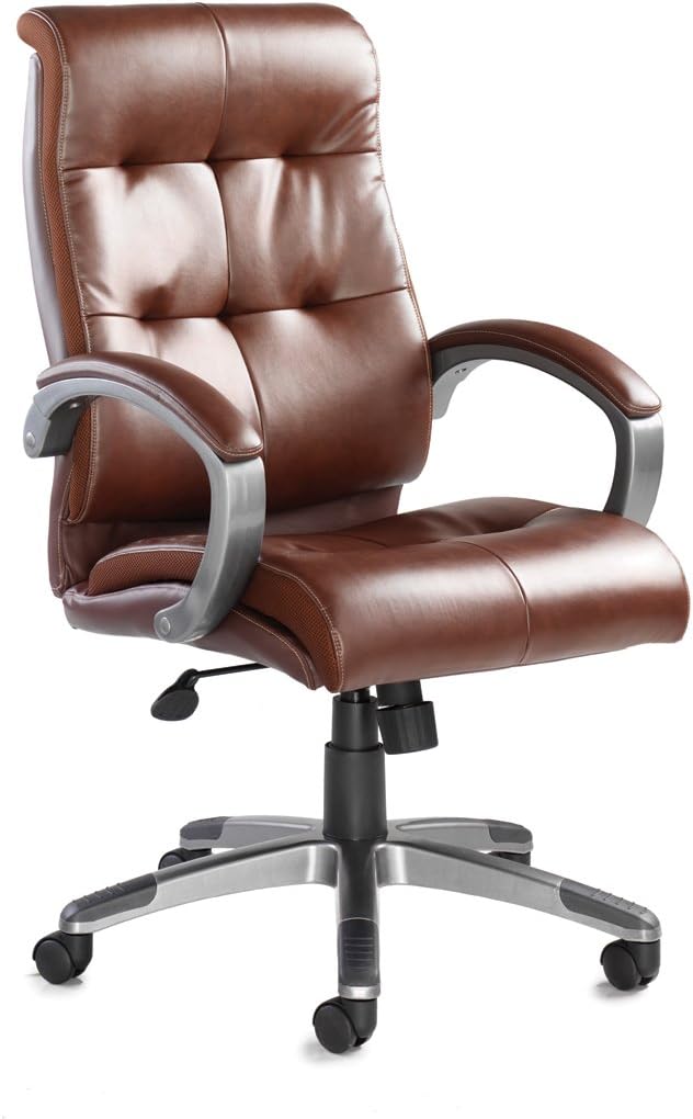 Atlantis Office Oliver Managers Brown Bonded Leather Faced Chair