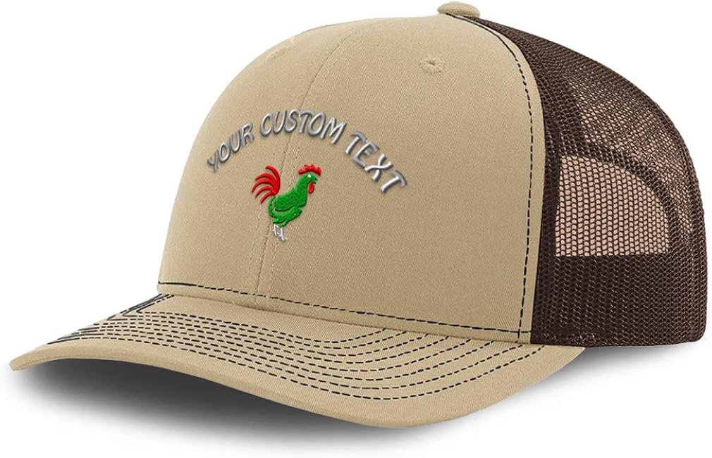 Custom Richardson Trucker Hat Wild Life Farm Animal Rooster Logo