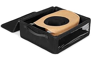 WOMACO Modern Cowboy Hat Box, Hard Top Hat Storage Case for 1-3 Hats, Stackable & Space-Saving, Black