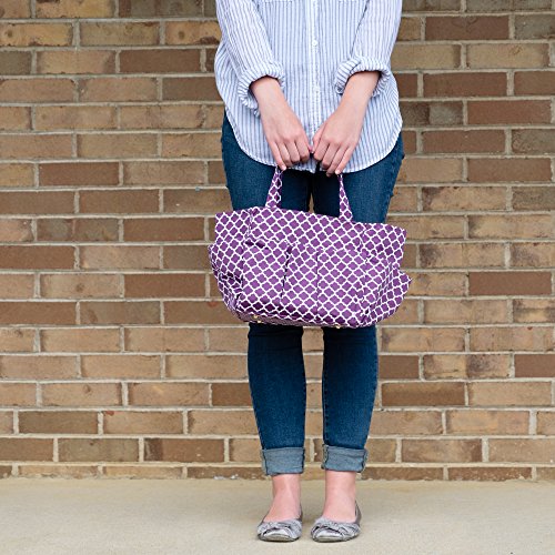 Small Garden Tote Bag, Utility Bags for Gardening, Car Totes, Organization, (Purple)