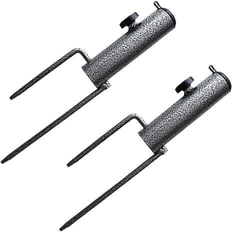 Amazon Yarnow 1セット2個傘旗ステークヘビーデューティー鉄アート国旗の傘グランドスパイクベース釣り竿マイクロチューブホルダーステークビーチガーデンパティオ庭 パラソル
