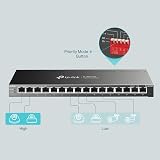 TP-Link TL-SG116P 16-Port Gigabit PoE+ Network Switch 120W Fanless view 5