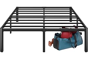 ZINUS Van 16 Inch Queen Metal Platform Bed, Steel Slat Support, No Box Spring Needed, Eco Friendly WonderBox Packaging, Easy Assembly, Black