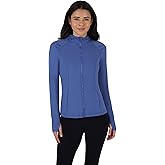 Yogalicious Full-Zip Lightweight Hooded Running Workout Yoga Lux Jacket with Pockets