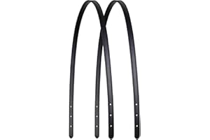 A ALLZEDREAM ALLZEDREAM Microfiber Leather Purse Strap Replacement Tote Bag Handbag Shoulder Handles 2 Pcs, Black, 1.2cm