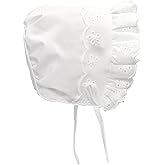 N'Ice Caps Baby Girls Bonnet White Lace Newborn Infant Toddler Sun Hat Special Occasion