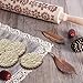 Christmas Wooden Rolling Pins Engraved Embossing Rolling Pin with Christmas Snowflake for Baking Embossed Cookies (43 x 5 cm)