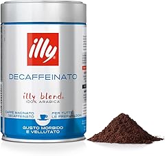 illy Ground Coffee Espresso - 100% Arabica Coffee Ground – Classico Decaf Roast - Notes of Caramel, Toasted Bread & Chocolate