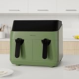 EMtronics Dual Air Fryer 9L 8 Presets Sage Green view 2