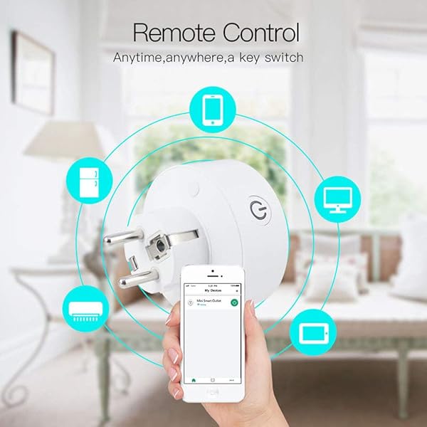 Smart Plug WiFi Mini Plug Funciona con Amazon Alexa Google Home Interruptor De Control Remoto del Temporizador No Se Requiere HubWhite