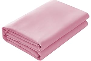 Basic Choice Flat Sheet, Breathable, Extra Soft Microfiber Bedding Top Sheet, Standard 100 by Oeko-Tex - Rouge, Twin