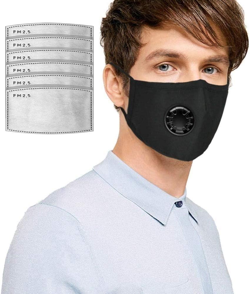 Flanhiri Anti Air Pollution Smoke Mask - Particulate Respirator with 6 replaceable filters - Washable and Reusable Face Protection