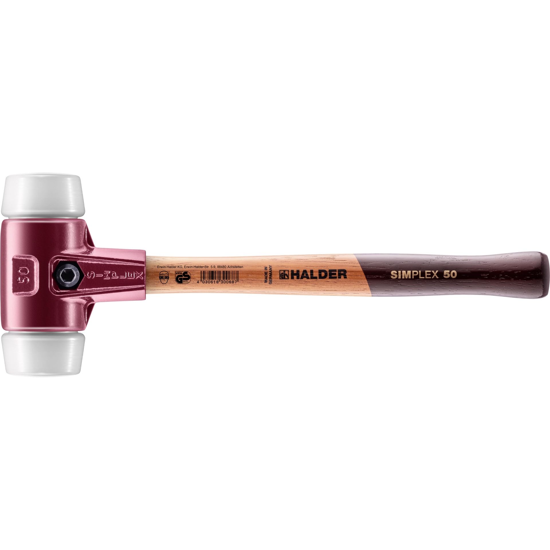 Halder 3007050 "Simplex" Soft-Face Super Plastic Mallet, Multi-Colour, 50 mm