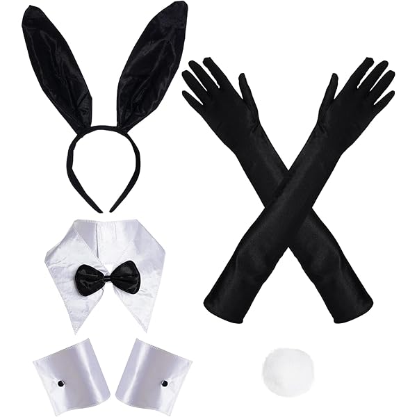 Smiffys Kit De Conejo Zombi, Gris Y Rojo Con Diadema