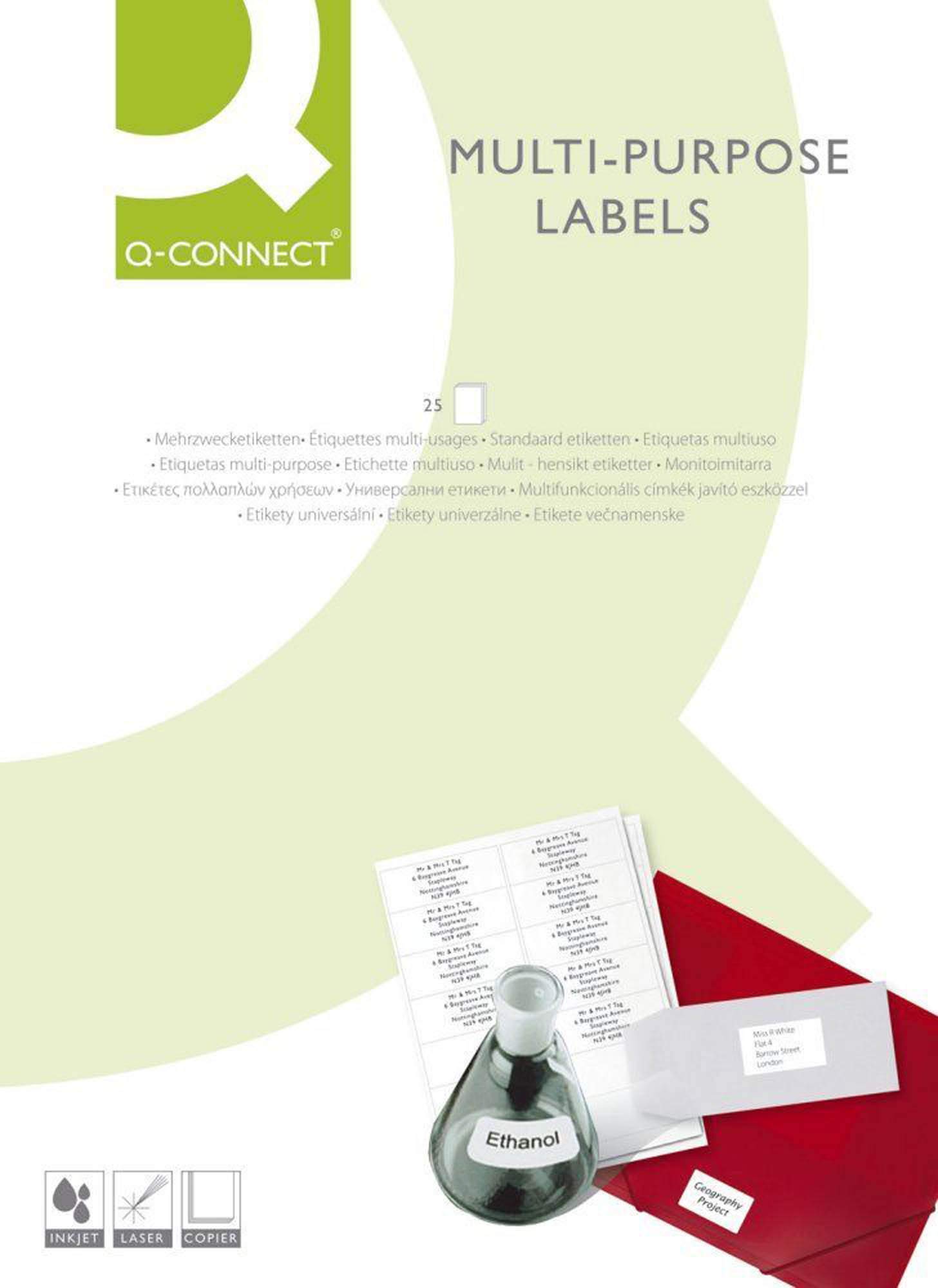 Q-Connect KF10652 Labels White — image 1