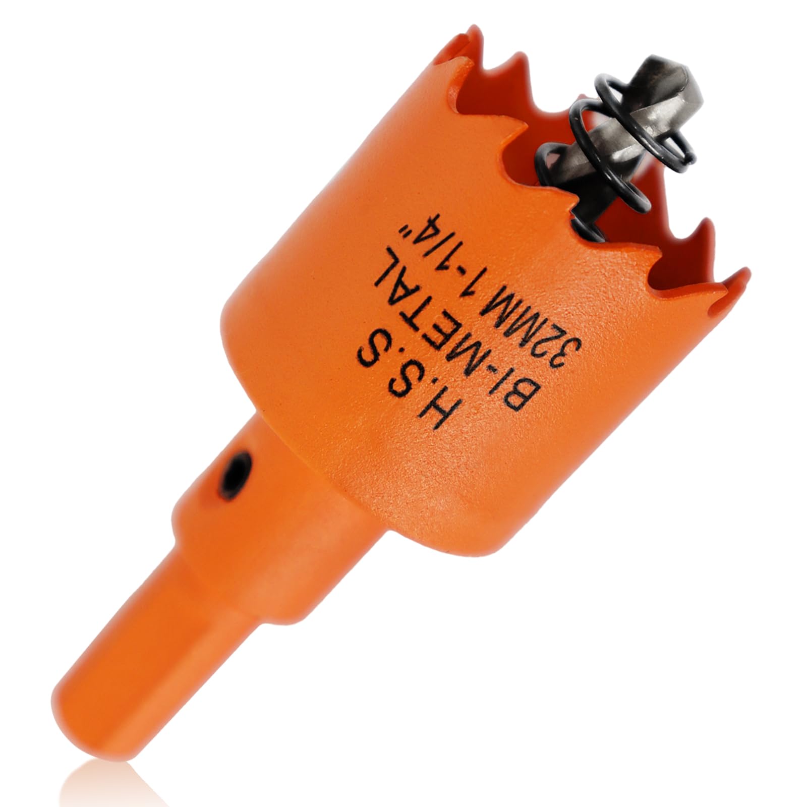 32mm Hole Saw, 1-1/4'' HSS Bi-Metal Hole Cutter with Arbor, Cutting Depth 32 mm, Hole Saw Drill Bit for Cutting Wood, Plywood, Plastic, Drywall, Thin Metal Sheets